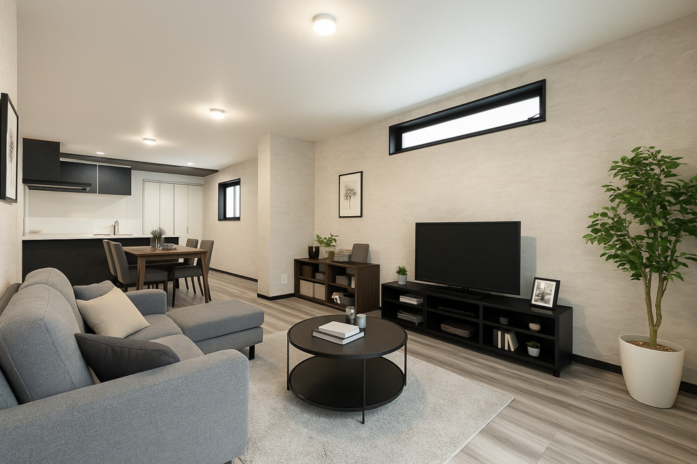 #75 静寂と重厚をデザインする、モノトーンの家の画像