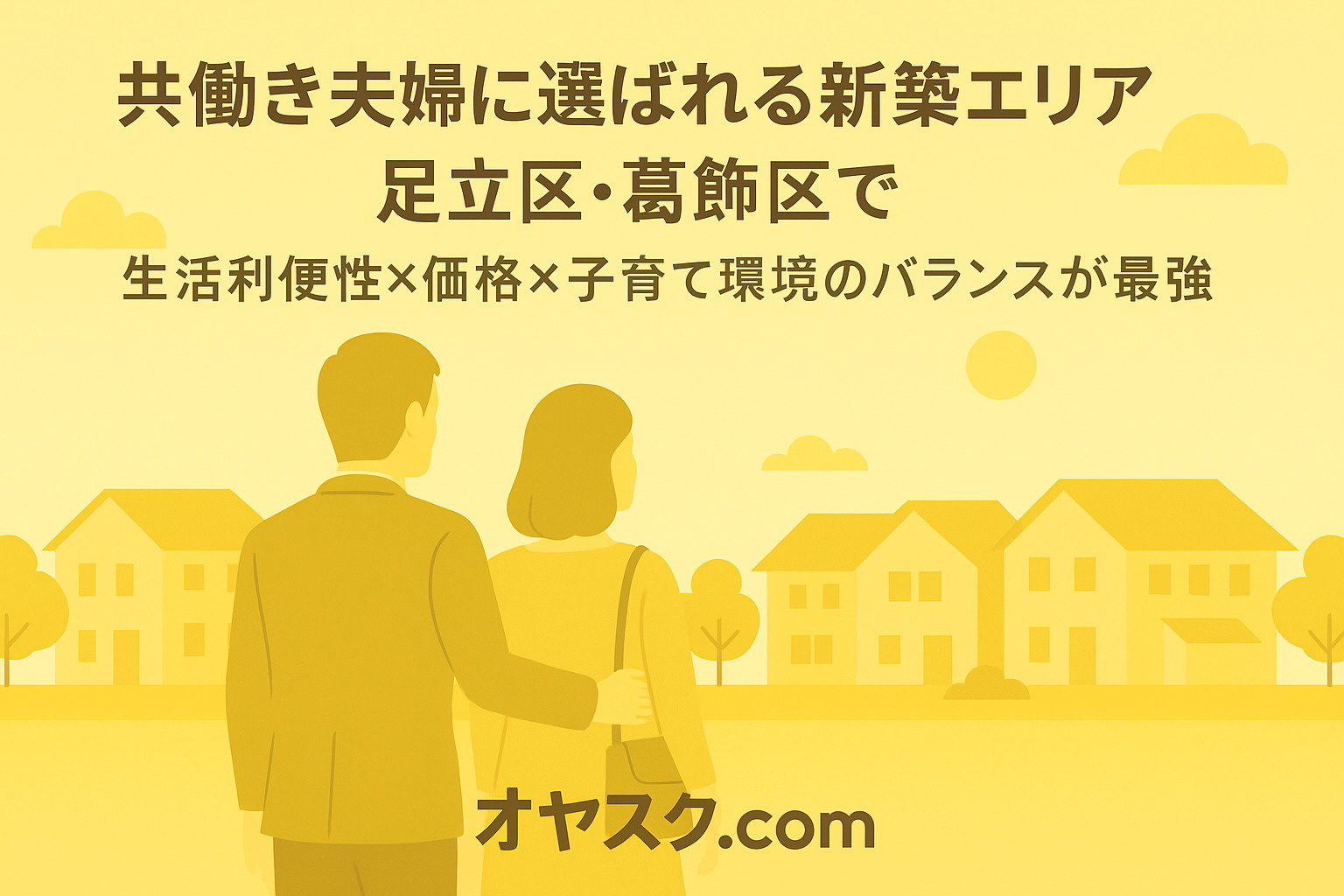 足立区・葛飾区で共働き夫婦に人気の新築エリア紹介