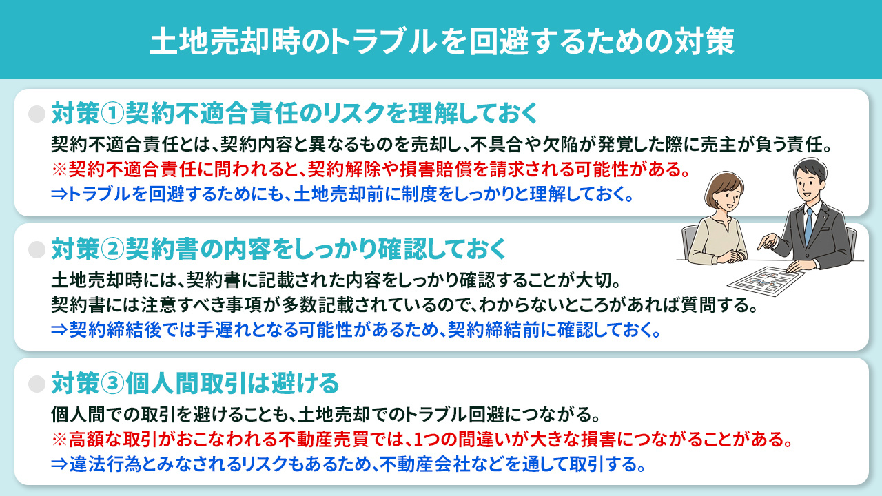 土地売却時のトラブルを回避するための対策