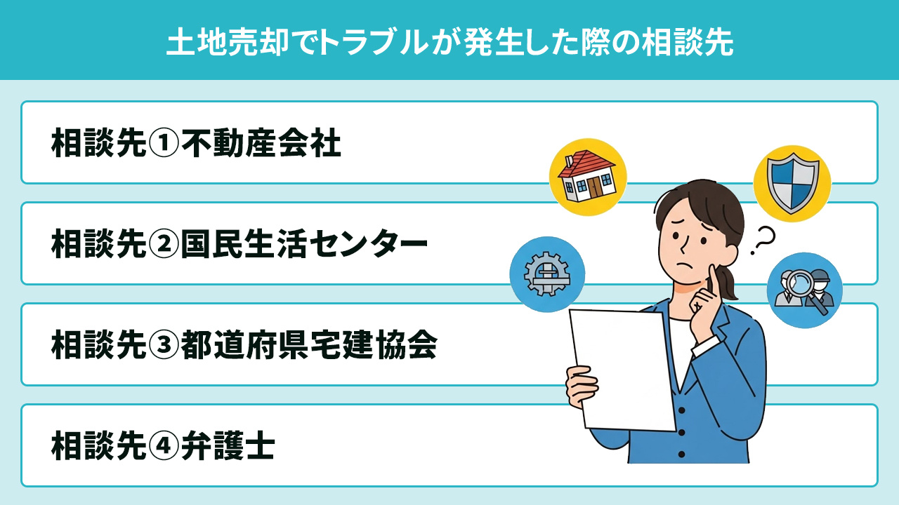 土地売却でトラブルが発生した際の相談先