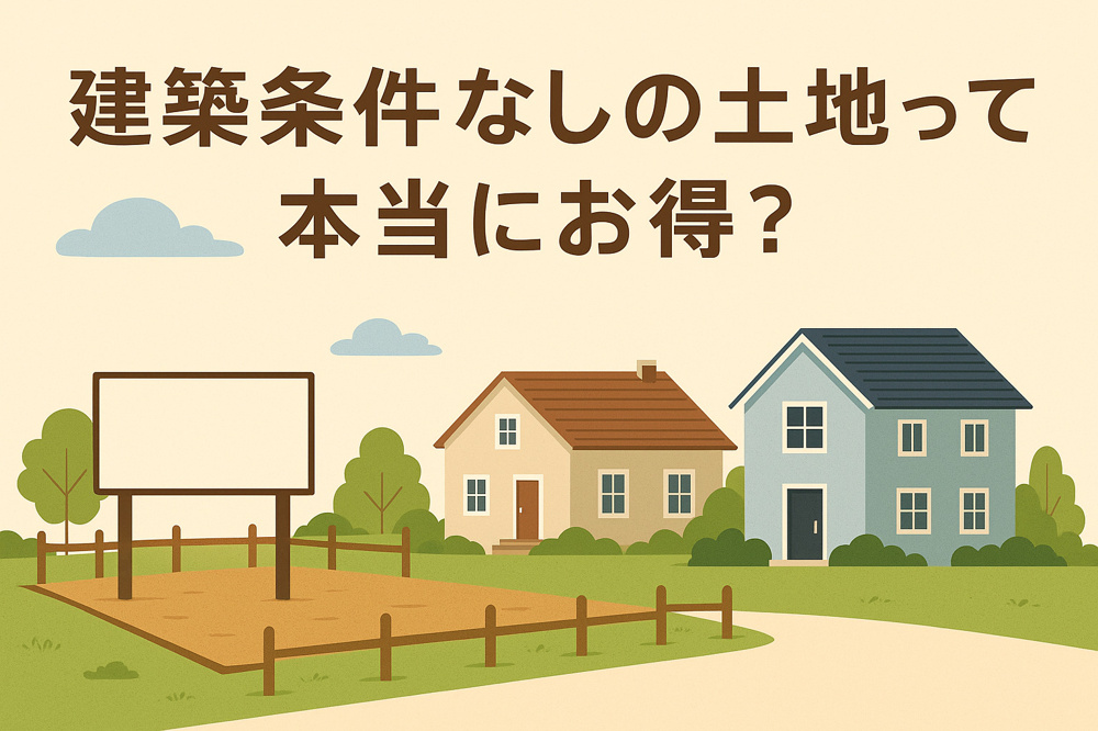 建築条件なしの土地って本当にお得？の画像