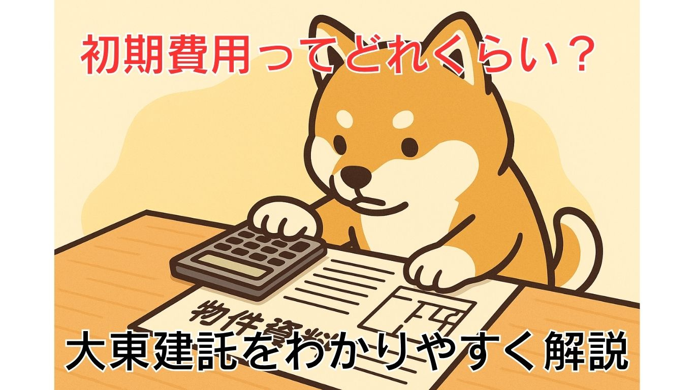 【2025年最新】大東建託の初期費用はいくら？相場・内訳・削れる項目を実見積で丁寧に解説の画像