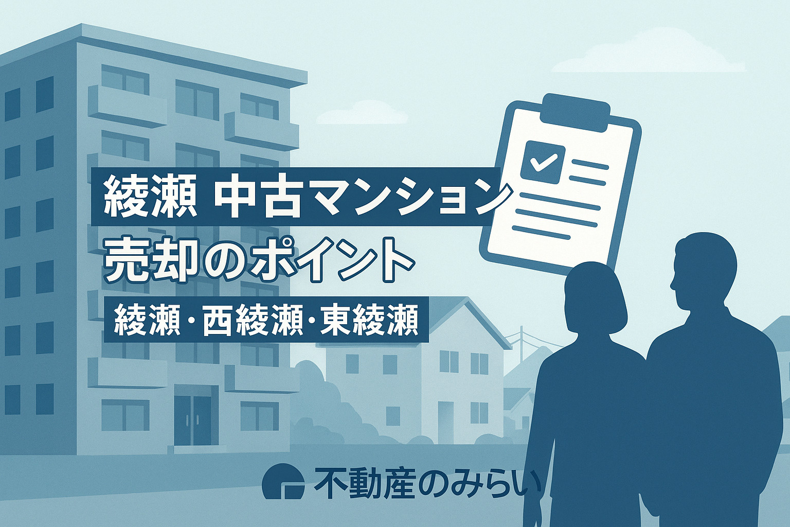 綾瀬の中古マンション売却ポイントと管理状態を示すイメージ画像