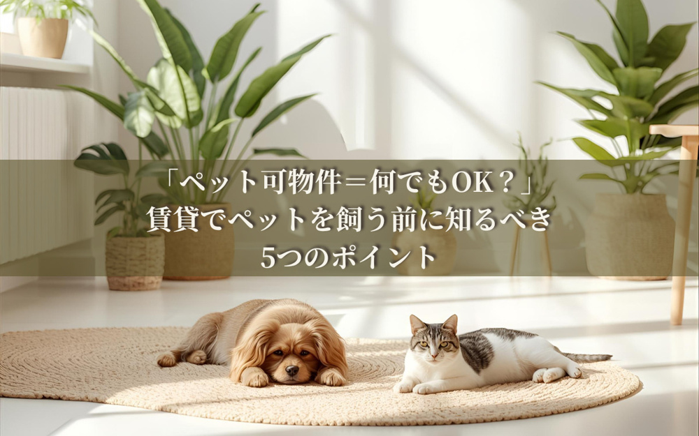 「ペット可物件＝何でもOK？」賃貸でペットを飼う前に知るべき5つのポイントの画像