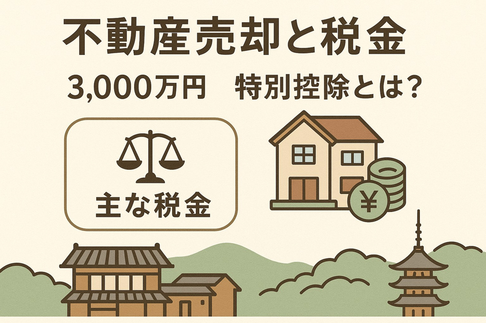  京都・右京区でマイホームを売るときの税金まとめ ～3,000万円特別控除と、取得費・譲渡費用・登録免許税の考え方～の画像