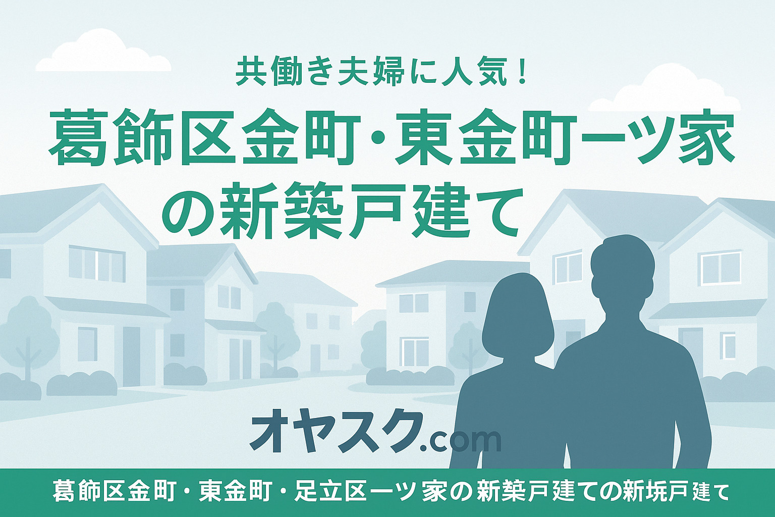 葛飾区金町・東金町・足立区一ツ家の新築戸建てを紹介するオヤスク.comのメインビジュアル