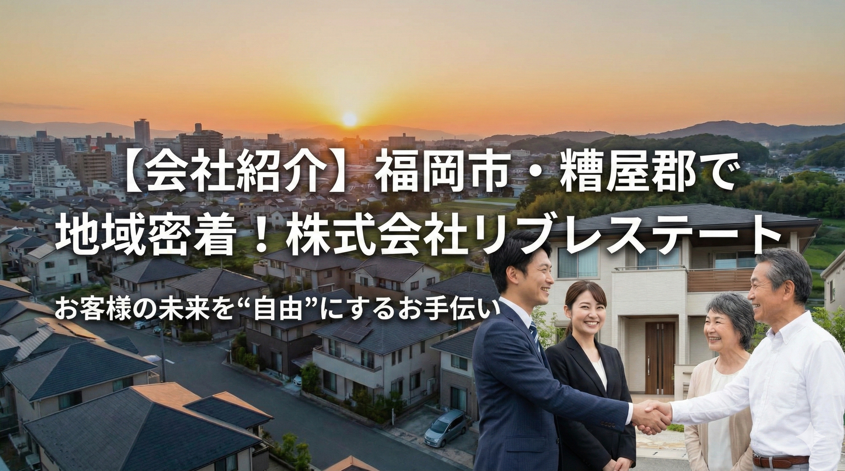 地元を知り尽くした安心感!福岡市・糟屋郡の不動産売却は地域密着のリブレステートへの画像