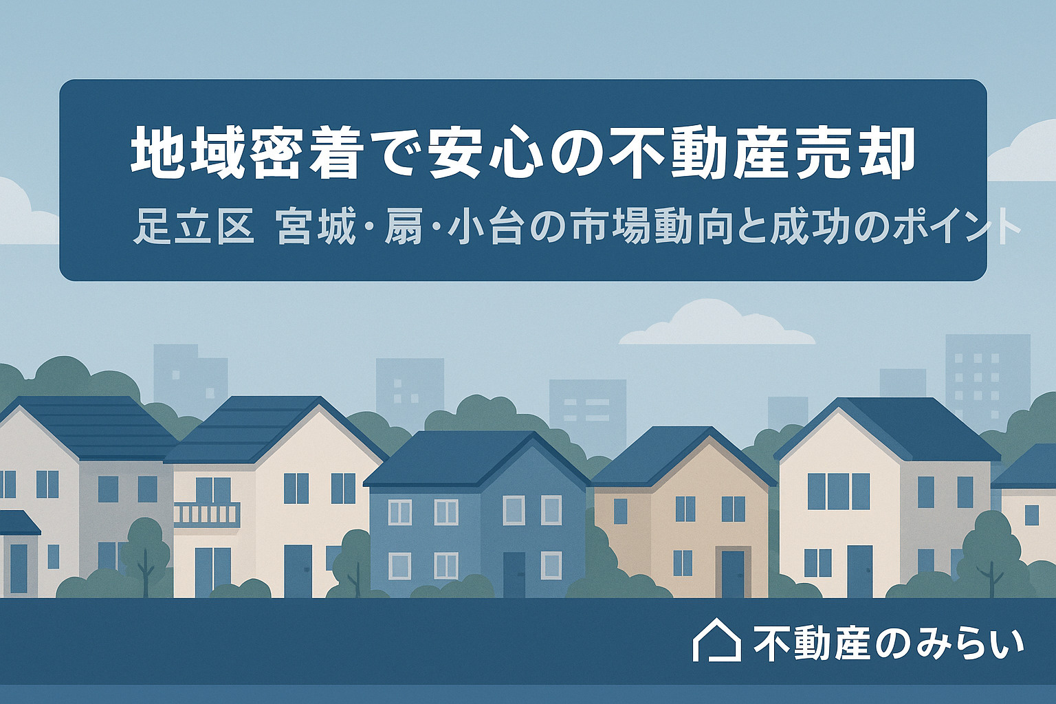 地域密着で安心の不動産売却｜足立区 宮城・扇・小台の市場動向と成功のポイントの画像