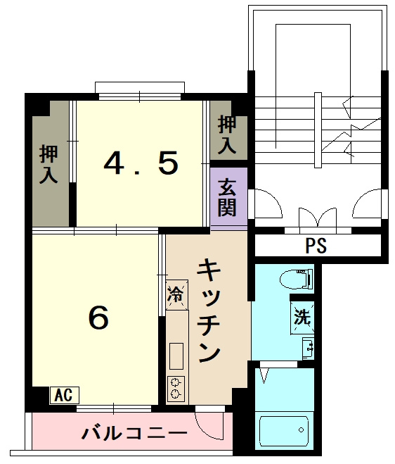 賃貸アパート「Oasis Umedaira」間取り図