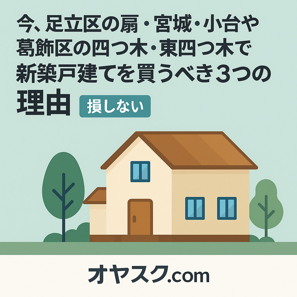 葛飾区・足立区の“今が買い時”エリアを示すグラフ風イメージ