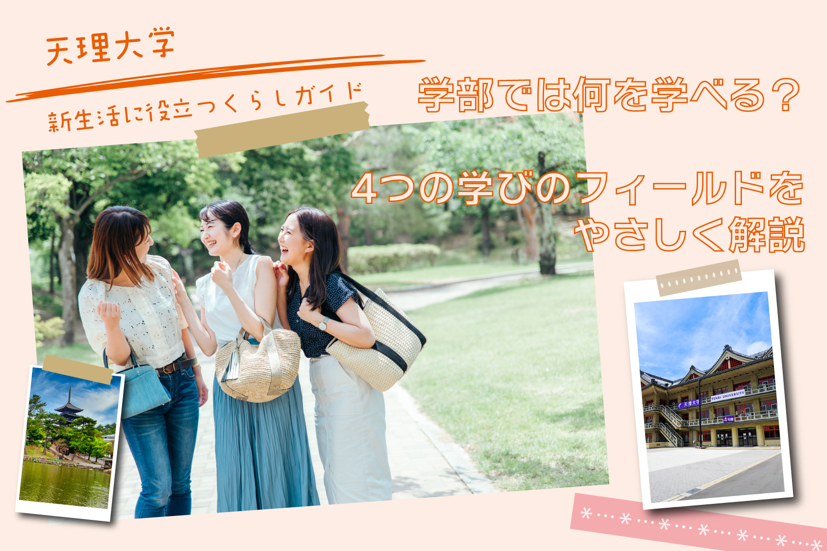 天理大学の学部では何を学べる？──4つの学びのフィールドをやさしく解説の画像