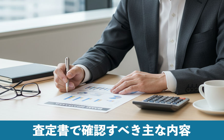 査定書で確認すべき主な内容