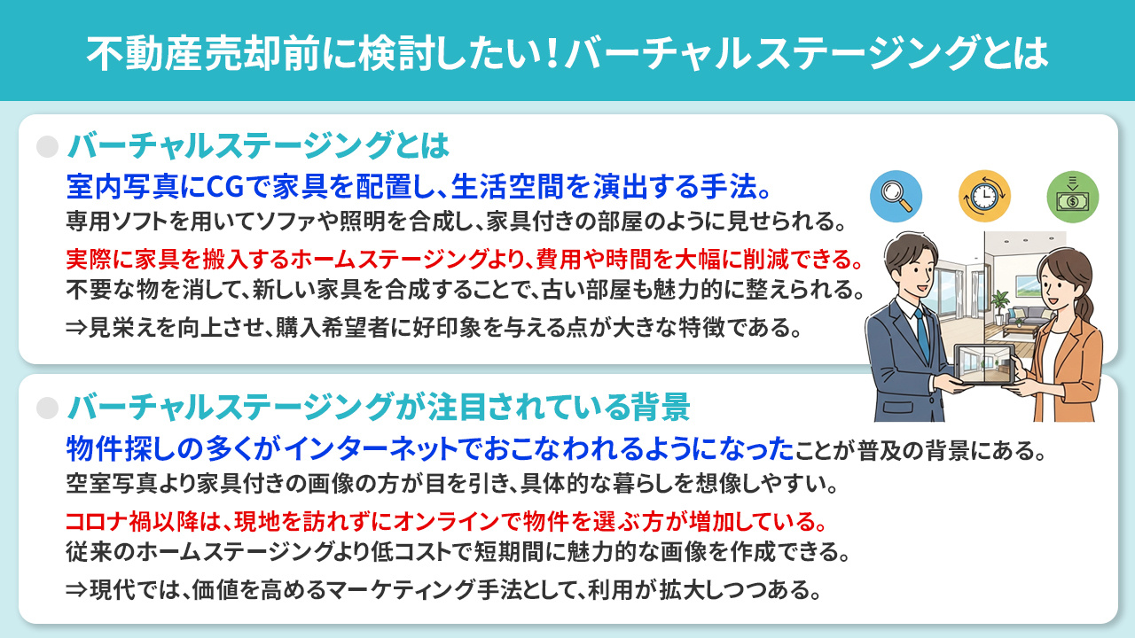 不動産売却前に検討したい！バーチャルステージングとは