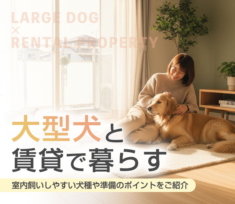 大型犬と賃貸で暮らす｜室内飼いしやすい犬種や準備リストをご紹介