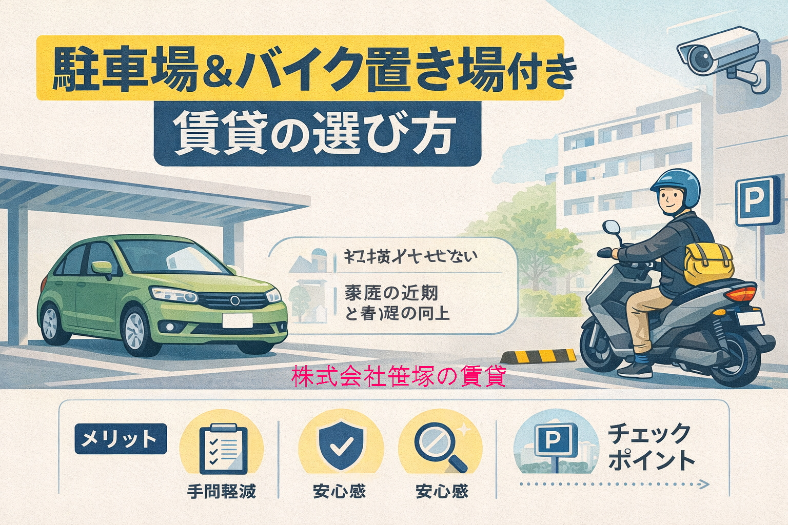 駐車場付き賃貸の選び方は？バイク置き場賃貸の注意点も解説の画像