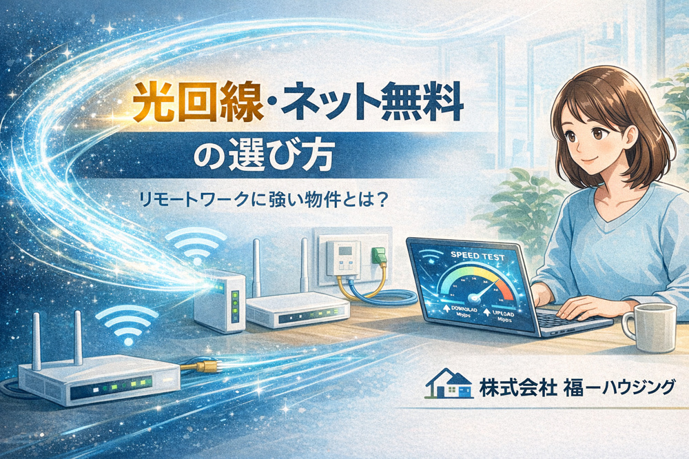 光回線で快適な賃貸選びをしたい方必見 インターネット無料物件の選び方も紹介の画像