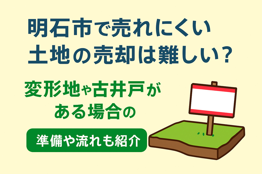 明石市で売れにくい土地の売却は難しい？変形地や古井戸がある場合の準備や流れも紹介の画像