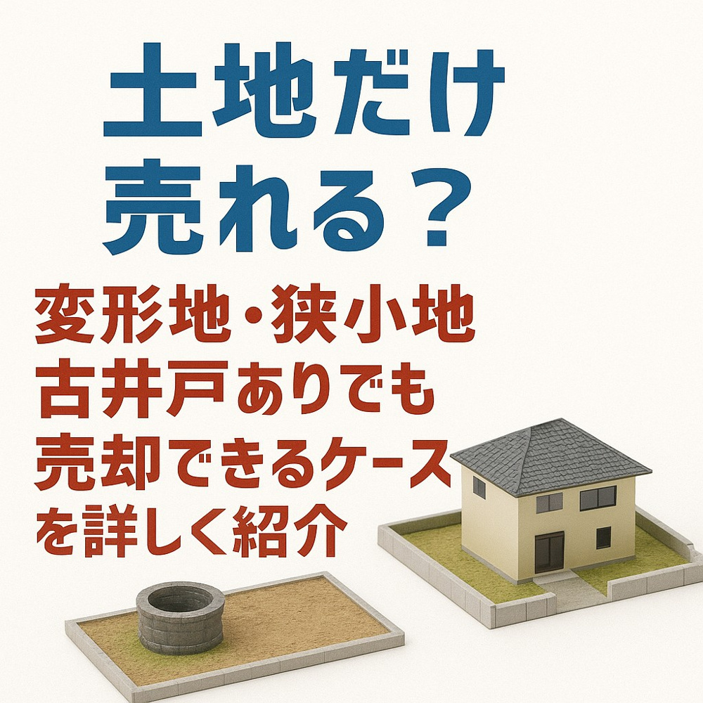 土地だけ売れる？変形地・狭小地・古井戸ありでも売却できるケースを詳しく紹介の画像