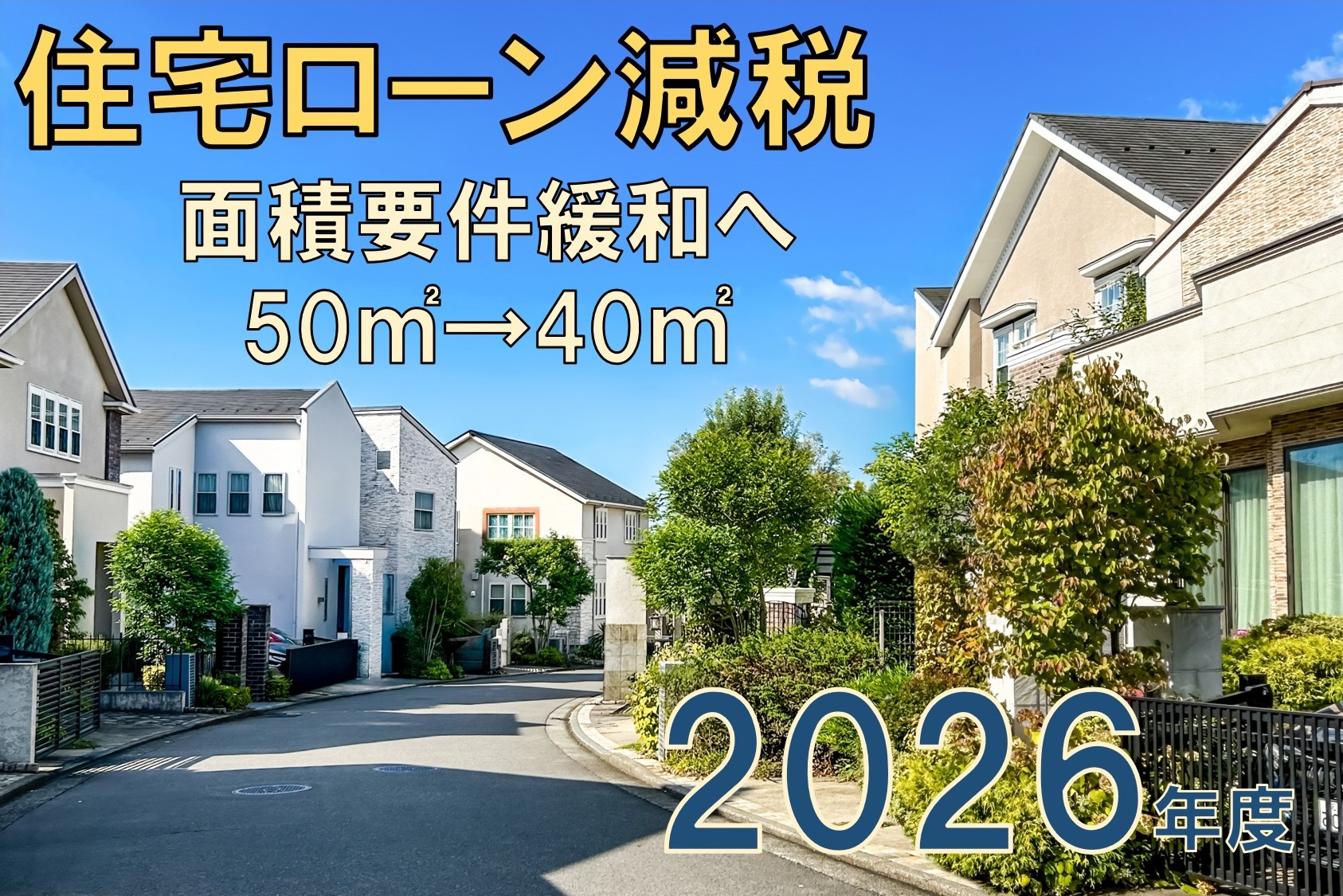 住宅ローン減税、面積要件緩和へ。これまでの50㎡以上が40㎡以上にの画像