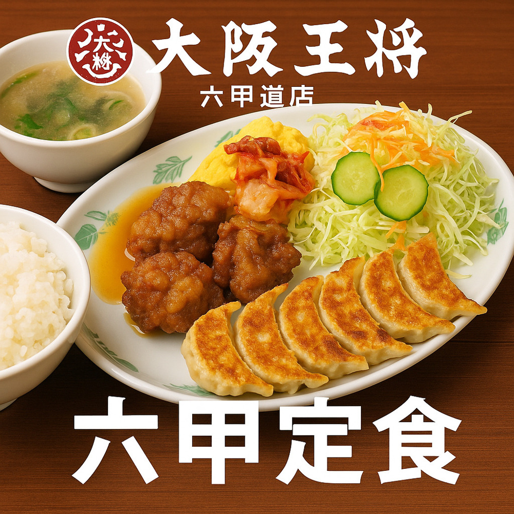 【六甲道ランチ】迷ったらコレ！大阪王将 六甲道店の最強バランス「六甲定食」の画像