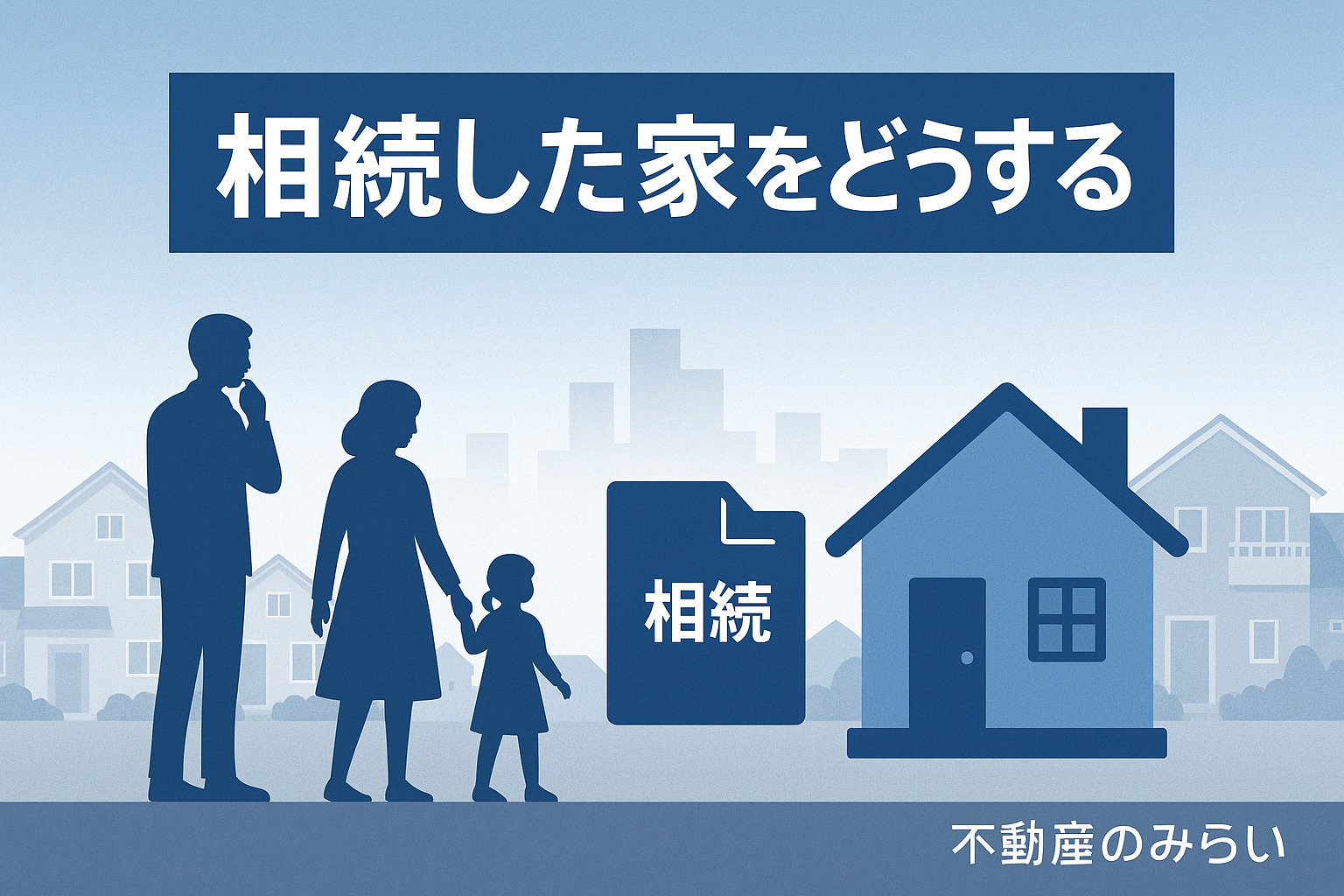 相続した家の最初の悩みを説明する導入イメージ（新小岩の住宅街）