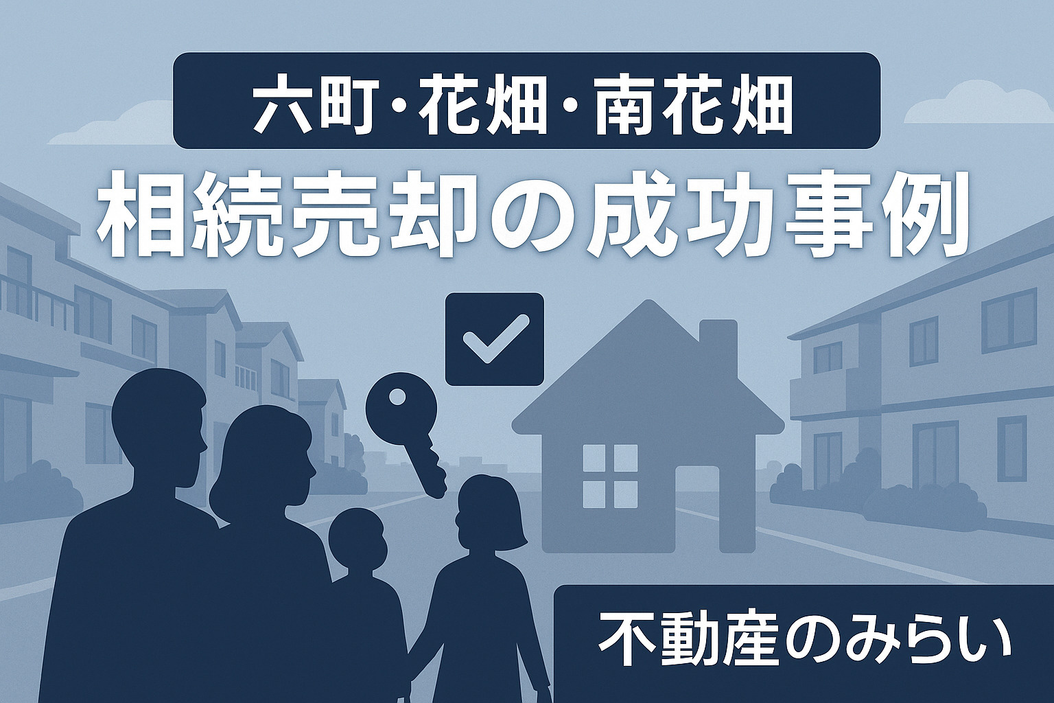 六町・花畑・南花畑の相続売却成功事例を表現したイラスト