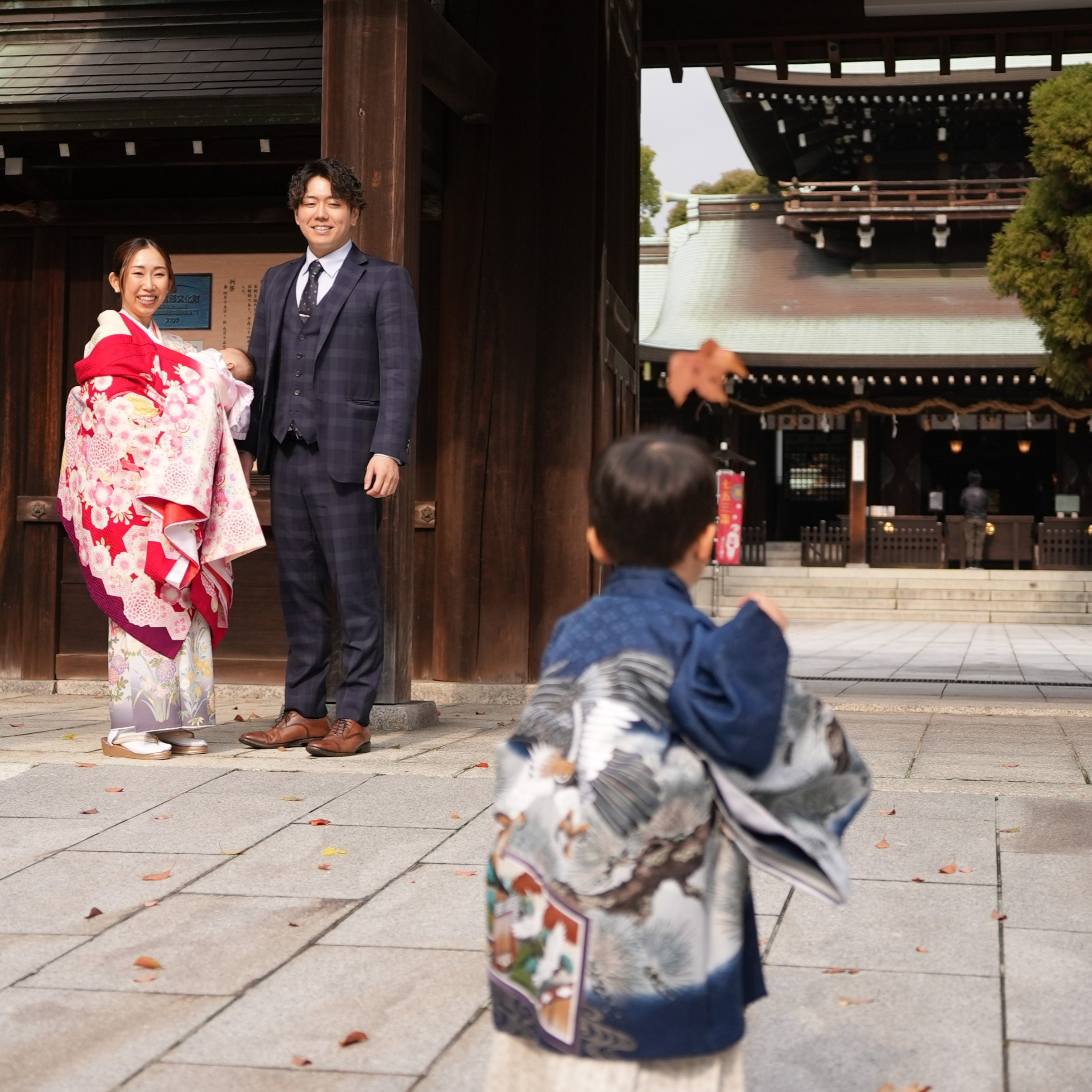 七五三家族写真