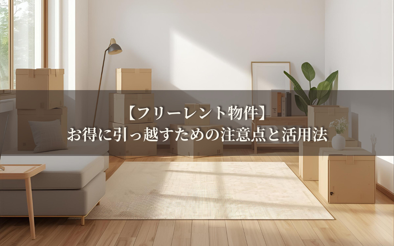 【フリーレント物件】お得に引っ越すための注意点と活用法の画像