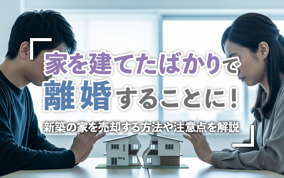 家を建てたばかりで離婚することに！新築の家を売却する方法や注意点を解説