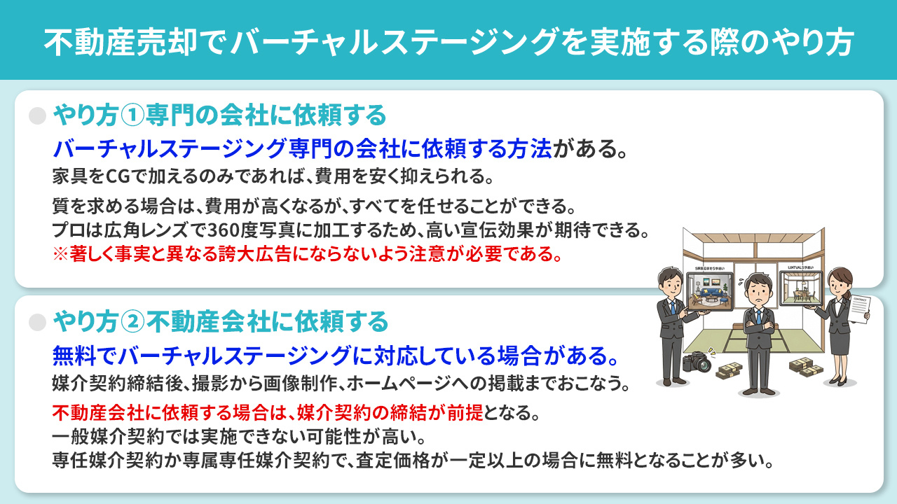 不動産売却でバーチャルステージングを実施する際のやり方