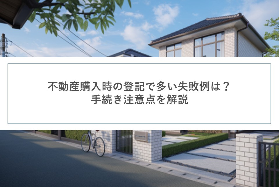 不動産購入時の登記で多い失敗例は？手続き注意点を解説の画像