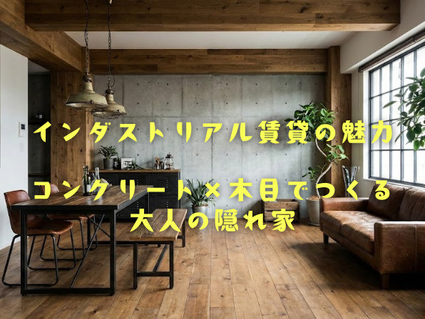 インダストリアル賃貸の魅力｜コンクリート×木目でつくる大人の隠れ家の画像