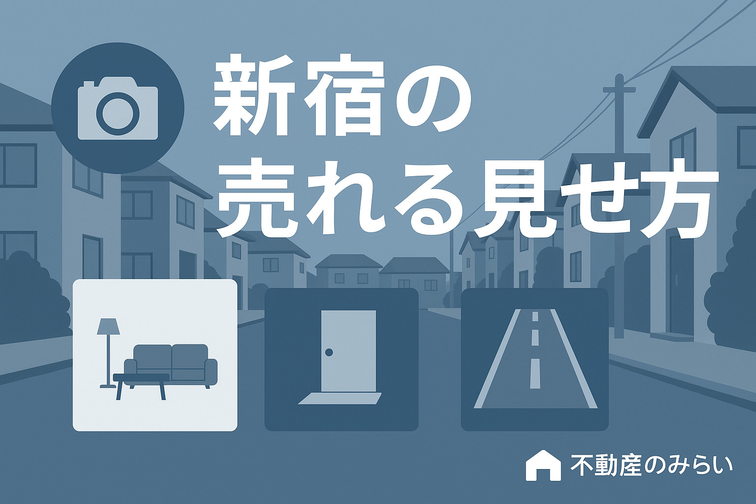 新宿エリアの売れる見せ方（写真・内覧・導線）を説明した画像