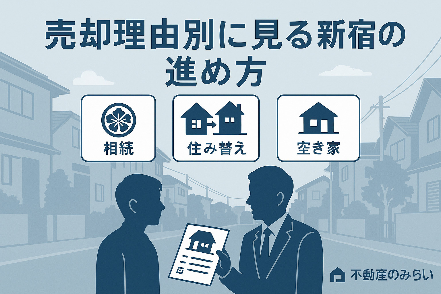 新宿の売却理由別（相続・住み替え・空き家）最適解をまとめた画像