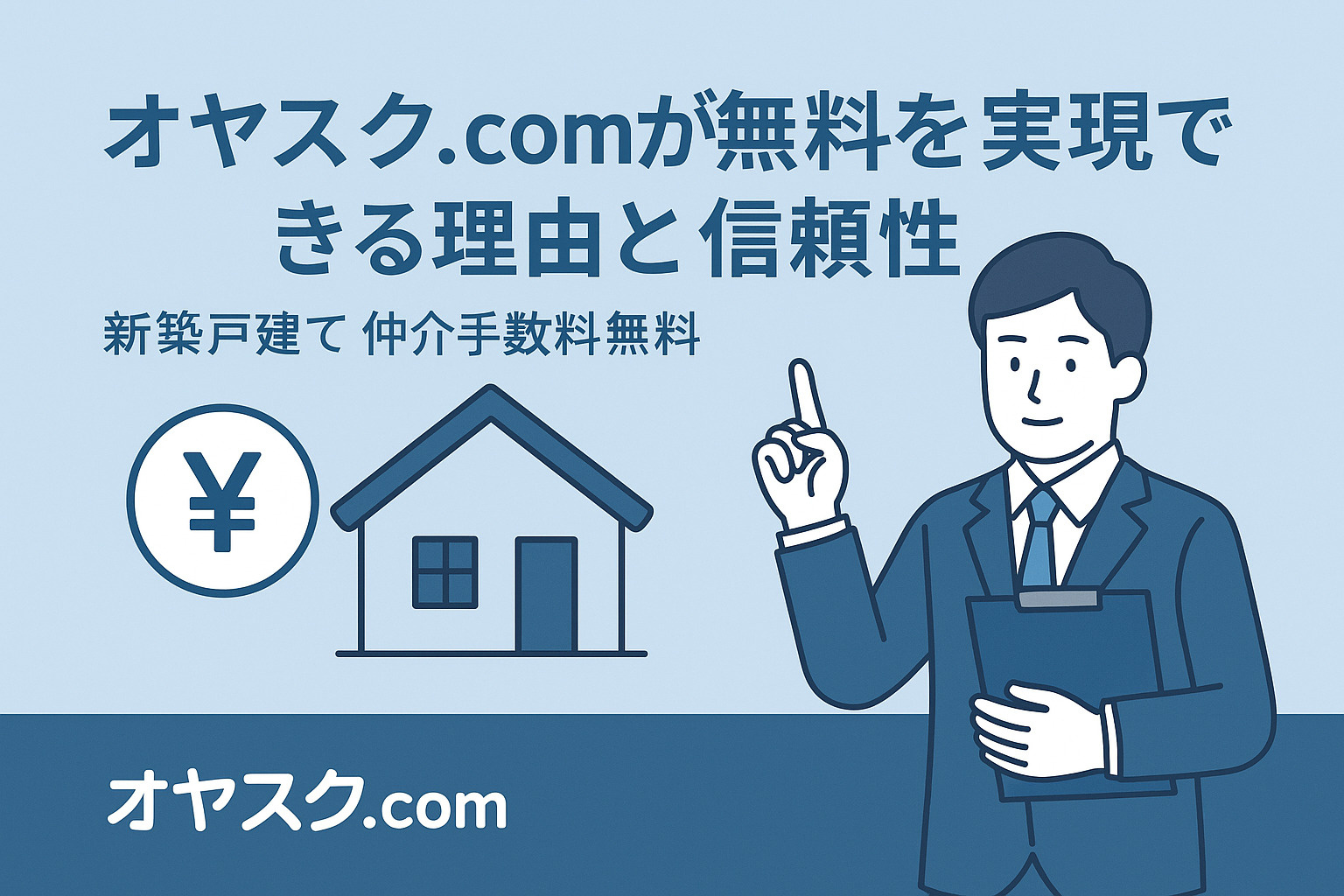 オヤスク.comが無料でも信頼される理由を説明する画像｜新宿・中川・東和・谷中