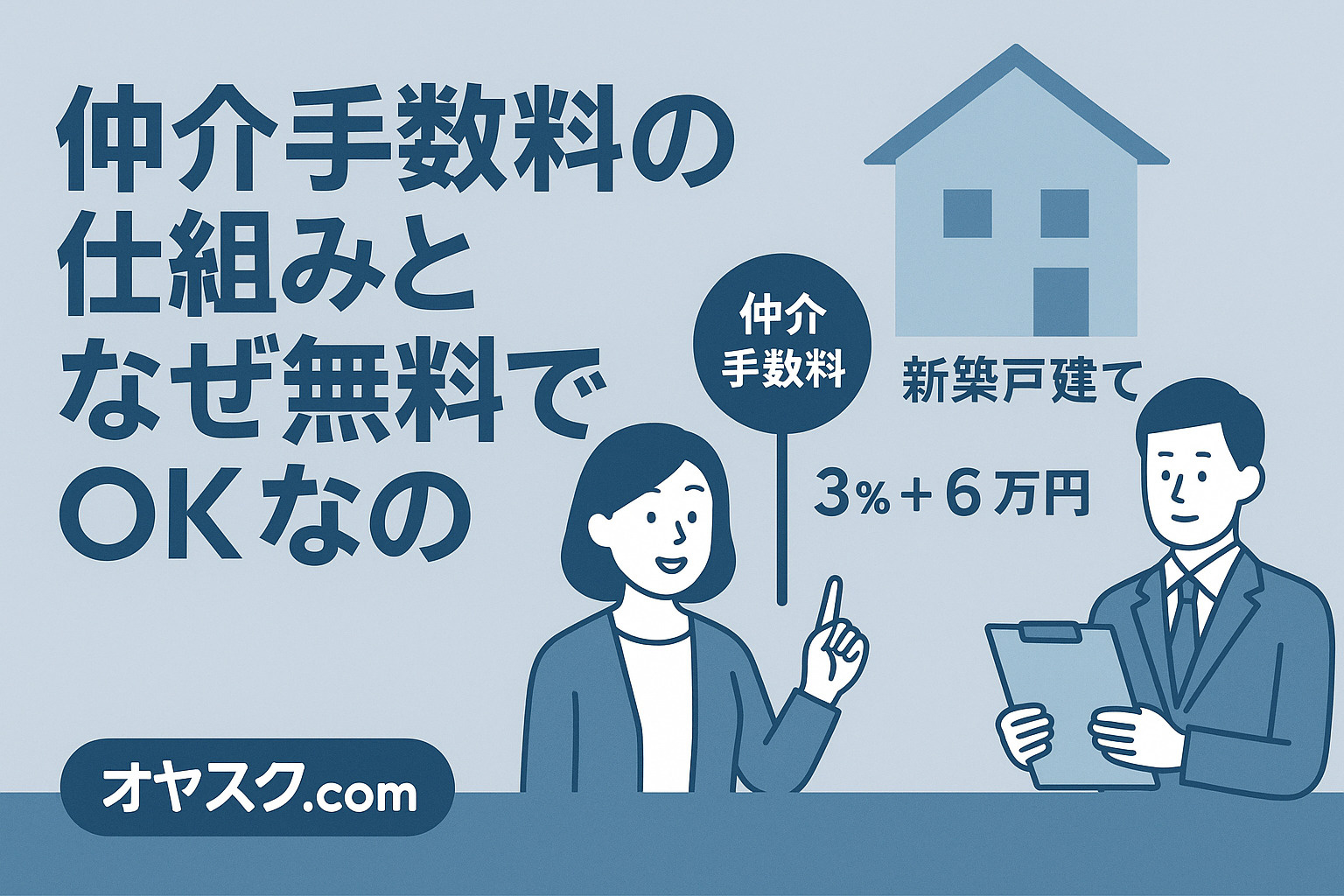 水元・東伊興で仲介手数料無料の仕組みを分かりやすく説明した図