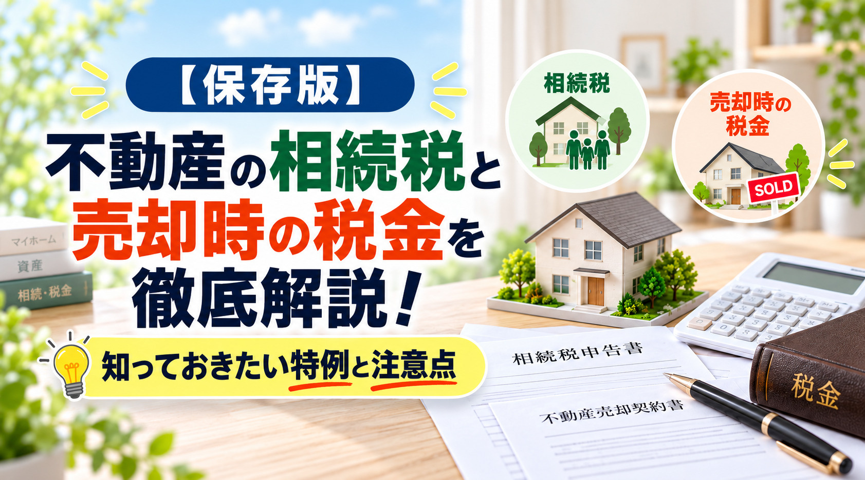 【保存版】不動産の相続税と売却時の税金を徹底解説!知っておきたい特例と注意点の画像