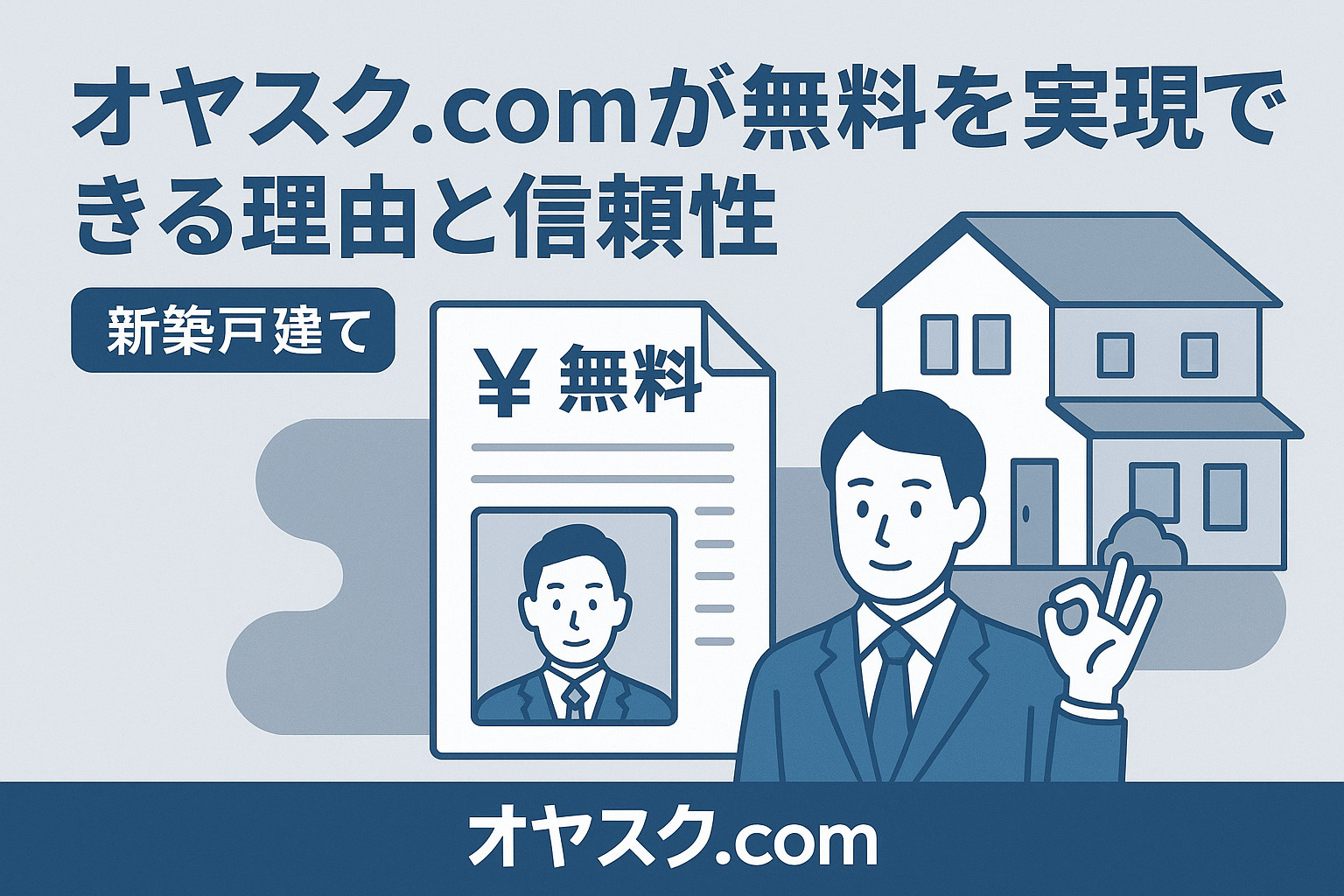 「オヤスク.comの仲介手数料無料が成立する仕組み｜LINE完結サポート」