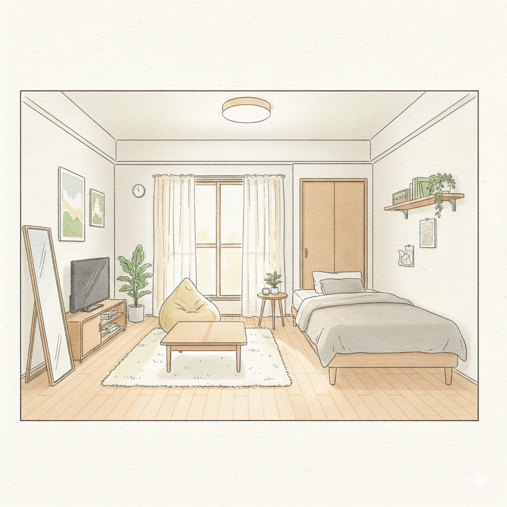 【富永が解説！】賃貸で定番の「6畳」の広さはどれくらい？一人暮らしの快適レイアウト術！の画像