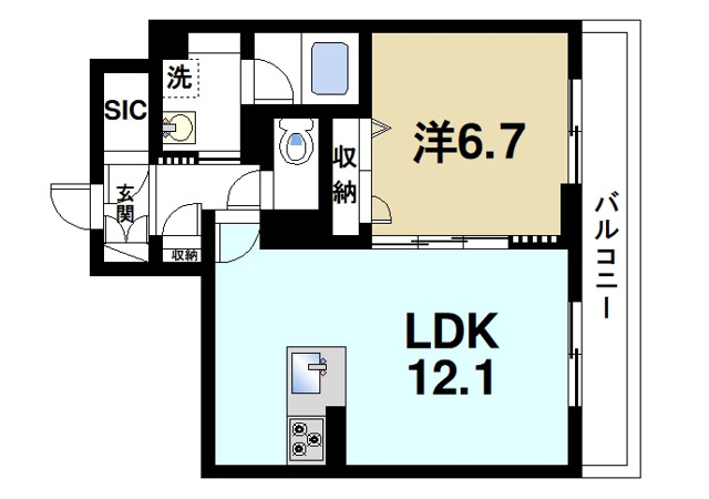シャーメゾン　やすらぎの間取り図1