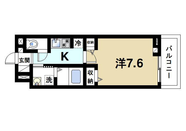 リエゾン学園前の間取り図1