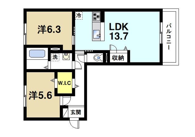 リジェールイーストの間取り図1