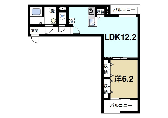 アプリコットⅣの間取り図3