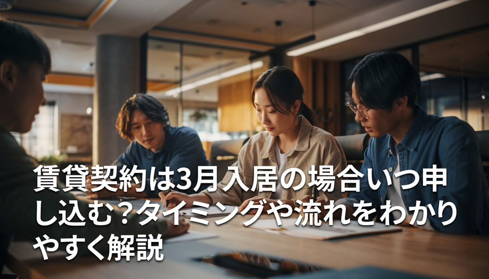 賃貸契約は3月入居の場合いつ申し込む？タイミングや流れをわかりやすく解説の画像