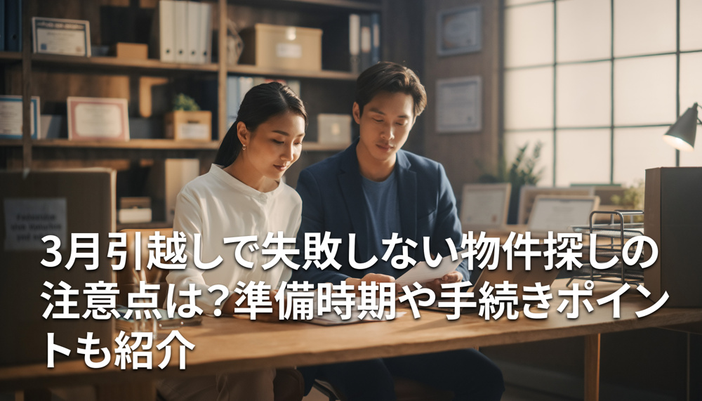 3月引越しで失敗しない物件探しの注意点は？準備時期や手続きポイントも紹介の画像