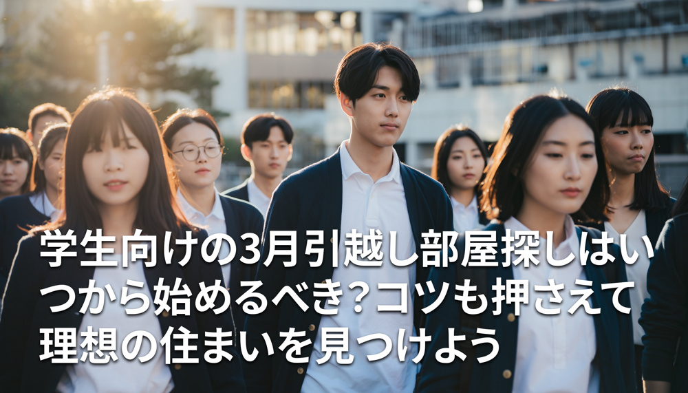 学生向けの3月引越し部屋探しはいつから始めるべき？コツも押さえて理想の住まいを見つけようの画像
