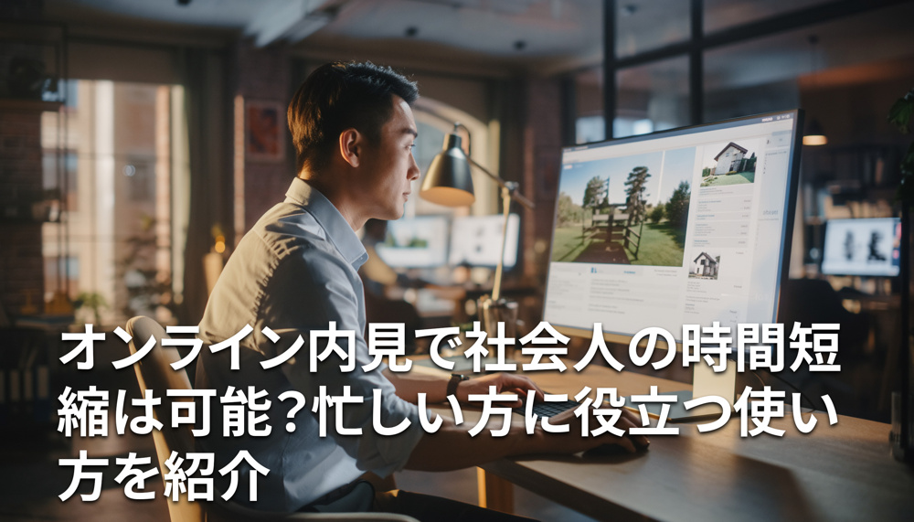 オンライン内見で社会人の時間短縮は可能？忙しい方に役立つ使い方を紹介の画像