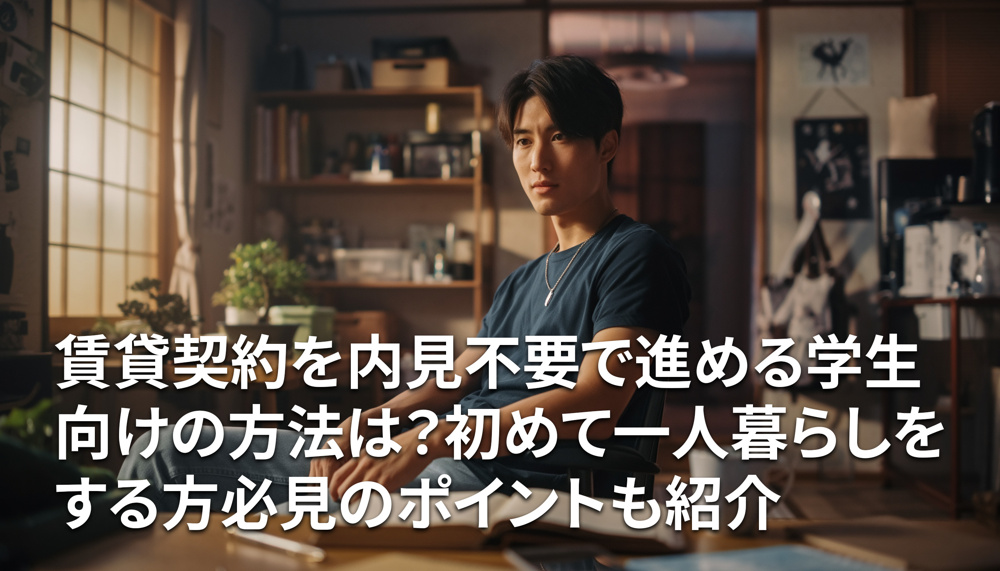 賃貸契約を内見不要で進める学生向けの方法は？初めて一人暮らしをする方必見のポイントも紹介の画像