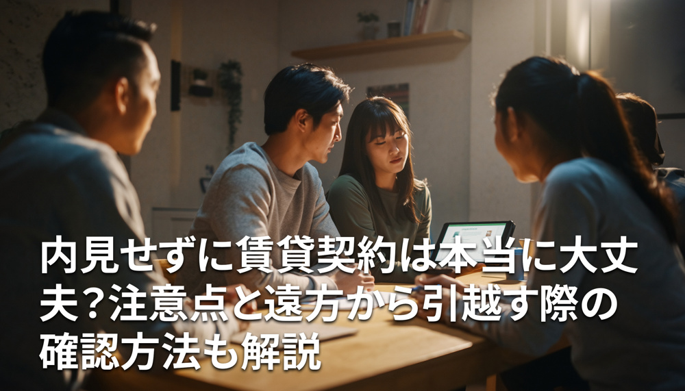 内見せずに賃貸契約は本当に大丈夫？注意点と遠方から引越す際の確認方法も解説の画像