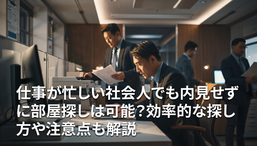 仕事が忙しい社会人でも内見せずに部屋探しは可能？効率的な探し方や注意点も解説の画像